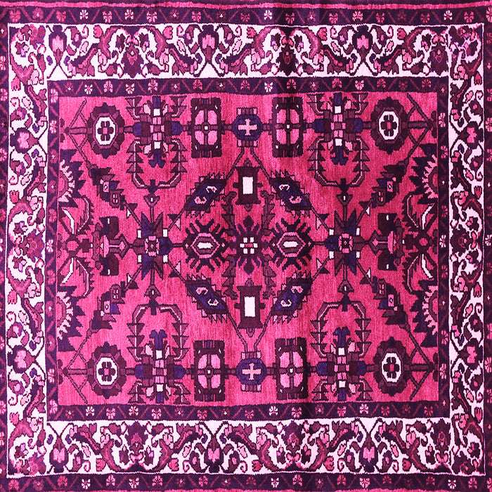 Square Persian Pink Traditional Rug, tr599pnk