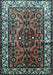 Machine Washable Persian Light Blue Traditional Rug, wshtr599lblu