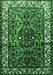 Machine Washable Persian Emerald Green Traditional Area Rugs, wshtr599emgrn