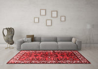 Machine Washable Persian Red Traditional Rug, wshtr599red