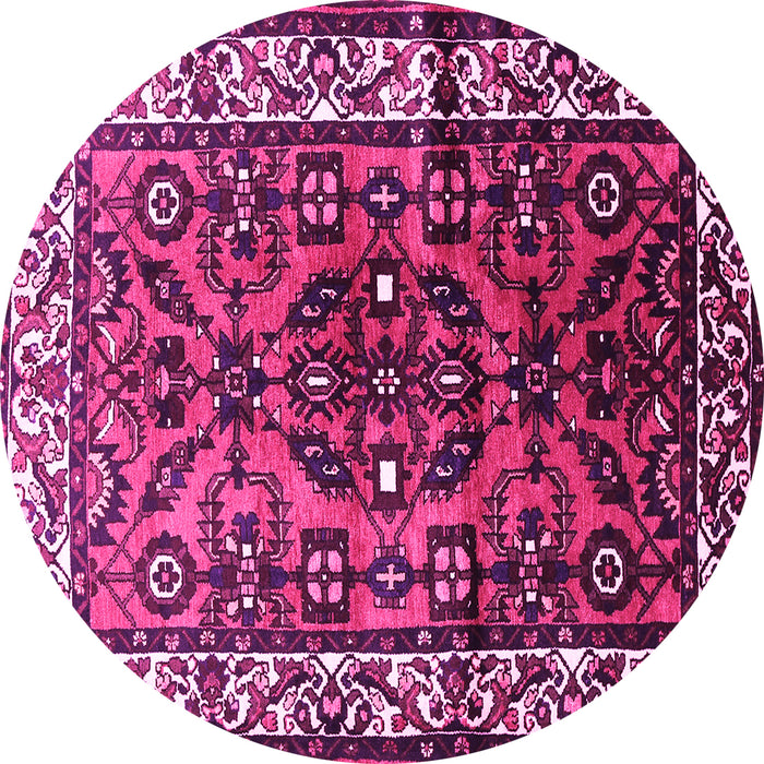 Round Persian Pink Traditional Rug, tr599pnk