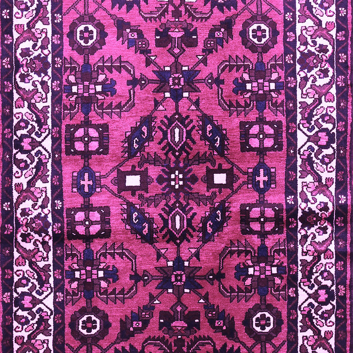 Machine Washable Persian Purple Traditional Area Rugs, wshtr599pur
