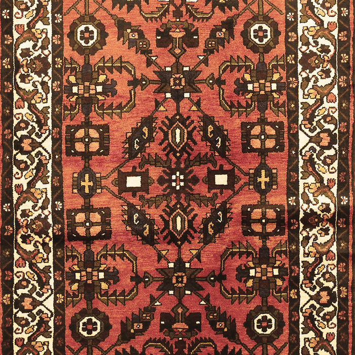 Machine Washable Persian Brown Traditional Rug, wshtr599brn