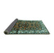 Sideview of Persian Turquoise Traditional Rug, tr599turq