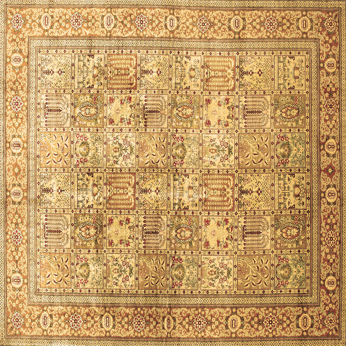 Square Persian Brown Traditional Rug, tr59brn