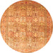 Machine Washable Persian Orange Traditional Area Rugs, wshtr59org