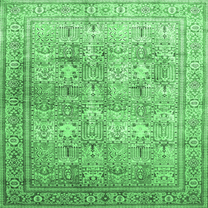 Square Persian Emerald Green Traditional Rug, tr59emgrn
