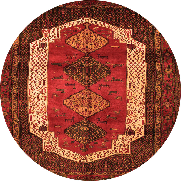 Machine Washable Persian Orange Traditional Area Rugs, wshtr5org