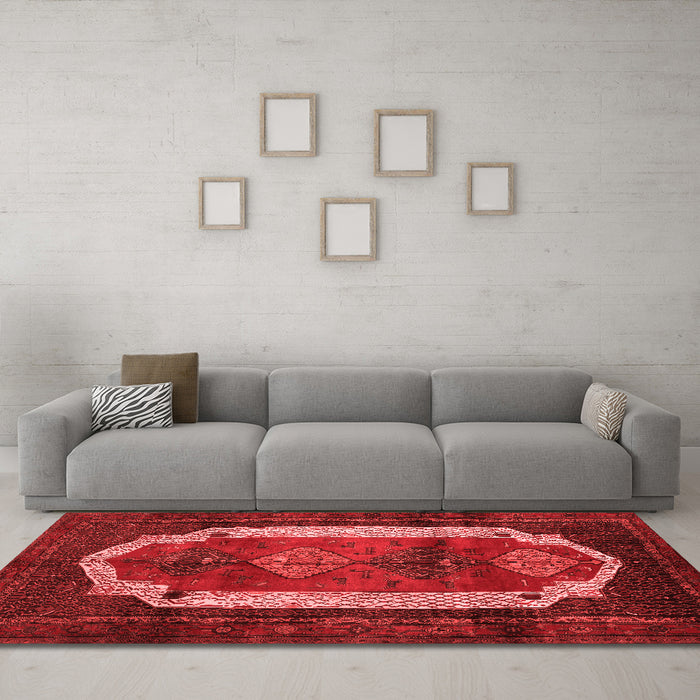 Traditional Red Washable Rugs