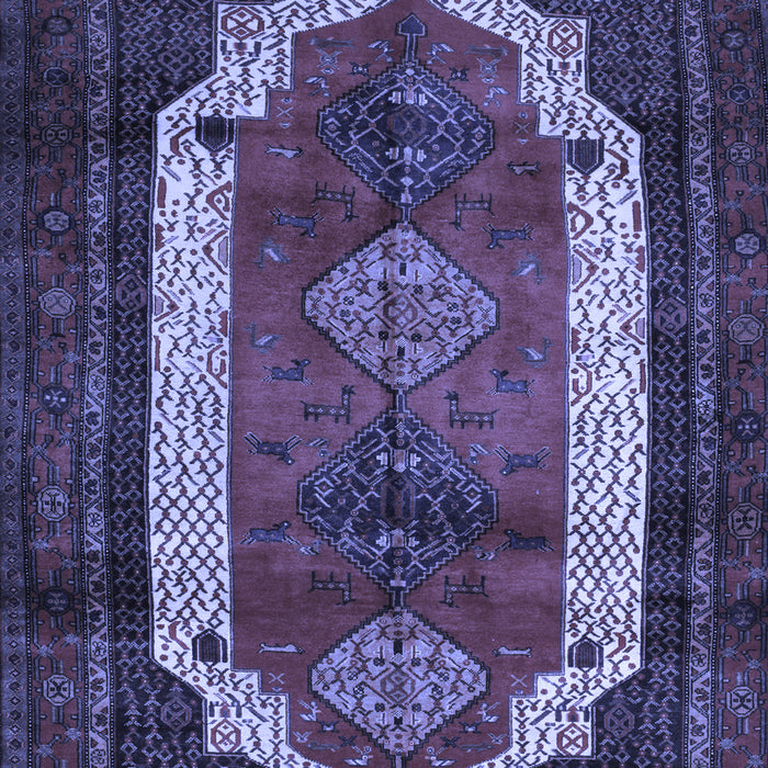 Machine Washable Persian Blue Traditional Rug, wshtr5blu