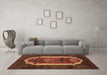 Machine Washable Persian Brown Traditional Rug in a Living Room,, wshtr5brn