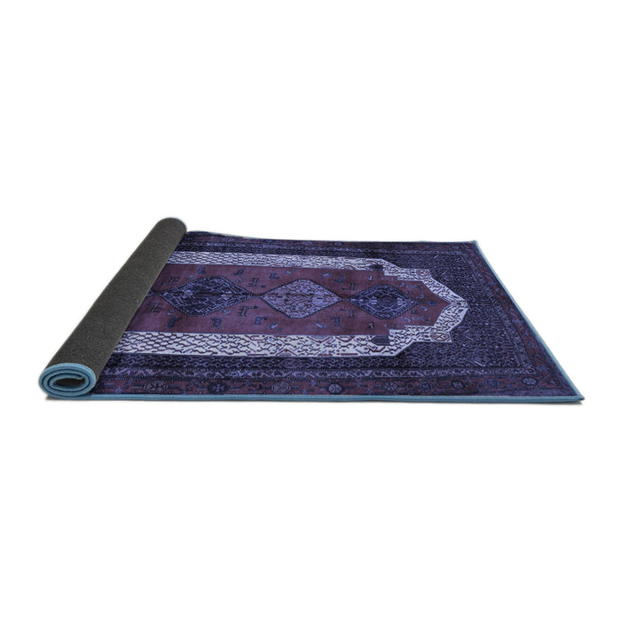 Sideview of Persian Blue Traditional Rug, tr5blu