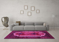 Machine Washable Persian Pink Traditional Rug, wshtr5pnk