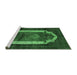 Sideview of Machine Washable Persian Emerald Green Traditional Area Rugs, wshtr5emgrn