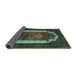 Sideview of Persian Turquoise Traditional Rug, tr5turq