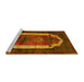 Sideview of Machine Washable Persian Yellow Traditional Rug, wshtr5yw