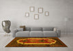 Machine Washable Persian Yellow Traditional Rug in a Living Room, wshtr5yw