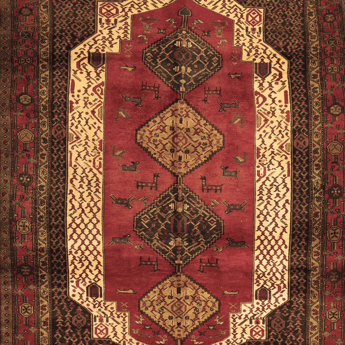 Machine Washable Persian Brown Traditional Rug, wshtr5brn