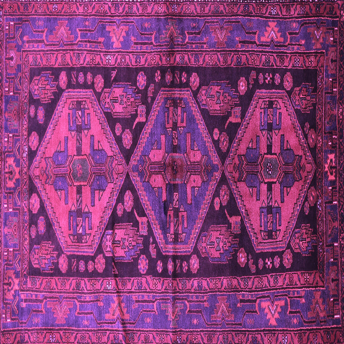 Square Persian Purple Traditional Rug, tr600pur