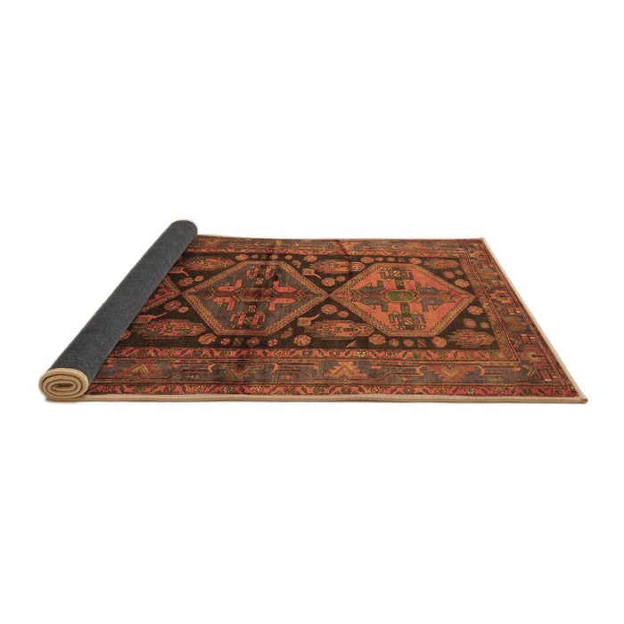 Sideview of Persian Brown Traditional Rug, tr600brn