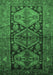 Machine Washable Persian Emerald Green Traditional Area Rugs, wshtr600emgrn