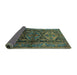 Sideview of Persian Turquoise Traditional Rug, tr600turq