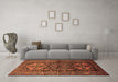 Machine Washable Persian Brown Traditional Rug in a Living Room,, wshtr600brn