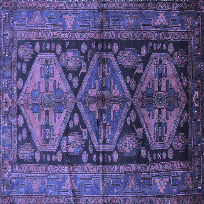 Square Persian Blue Traditional Rug, tr600blu