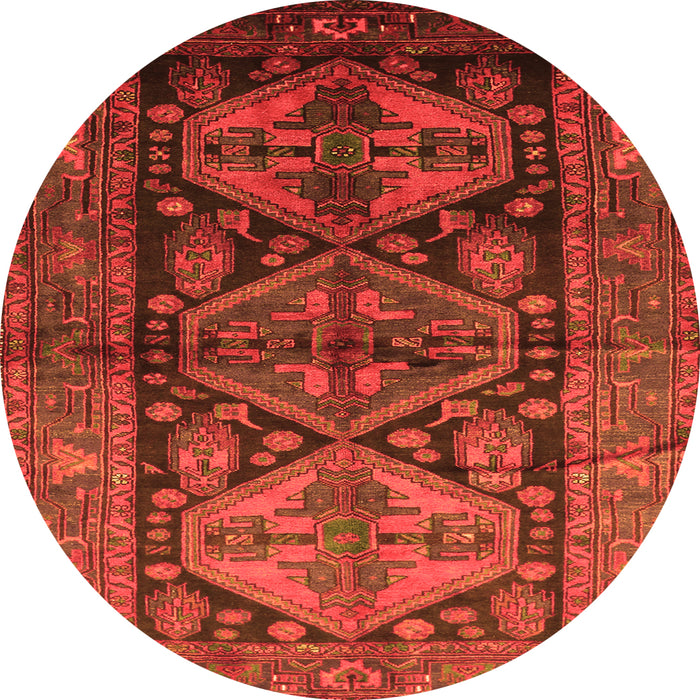 Square Persian Orange Traditional Rug, tr600org