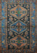 Machine Washable Persian Light Blue Traditional Rug, wshtr600lblu