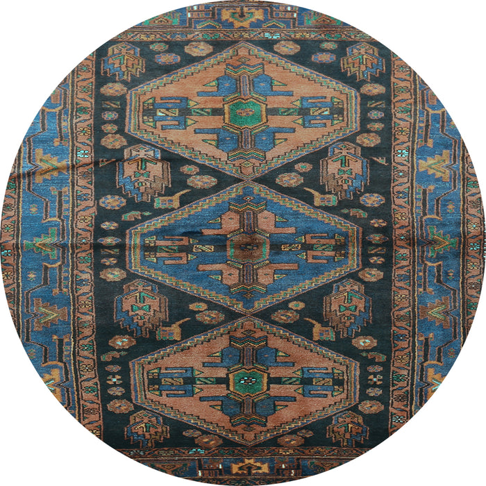 Round Persian Light Blue Traditional Rug, tr600lblu