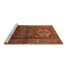 Sideview of Machine Washable Persian Brown Traditional Rug, wshtr600brn