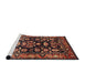 Sideview of Machine Washable Traditional Rust Pink Rug, wshtr601