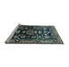 Sideview of Machine Washable Persian Light Blue Traditional Rug, wshtr601lblu