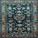 Square Persian Light Blue Traditional Rug, tr601lblu