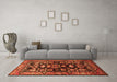 Machine Washable Persian Orange Traditional Area Rugs in a Living Room, wshtr601org