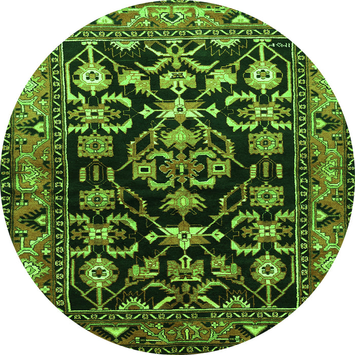Machine Washable Persian Green Traditional Area Rugs, wshtr601grn