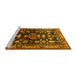 Sideview of Machine Washable Persian Yellow Traditional Rug, wshtr601yw