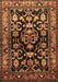 Machine Washable Persian Brown Traditional Rug, wshtr601brn