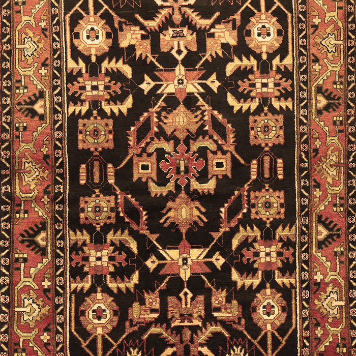 Machine Washable Persian Brown Traditional Rug, wshtr601brn