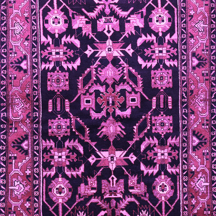 Machine Washable Persian Purple Traditional Area Rugs, wshtr601pur
