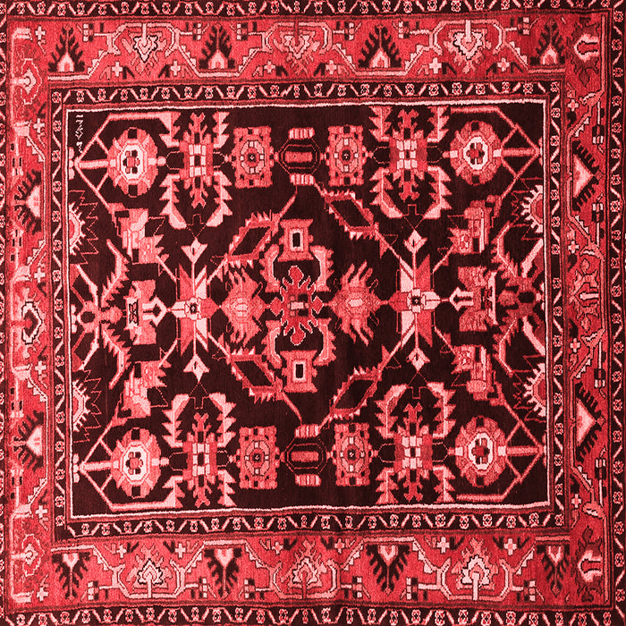Machine Washable Persian Red Traditional Rug, wshtr601red