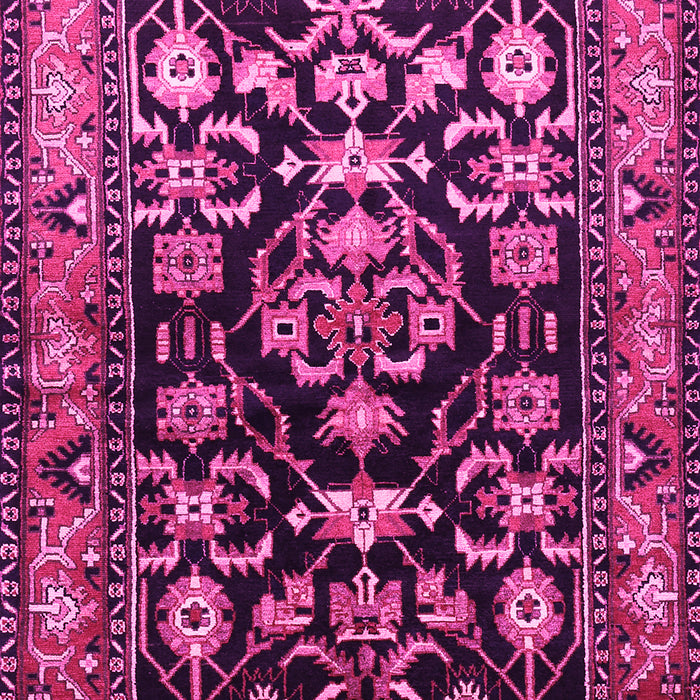 Machine Washable Persian Pink Traditional Rug, wshtr601pnk