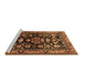 Sideview of Machine Washable Persian Brown Traditional Rug, wshtr601brn