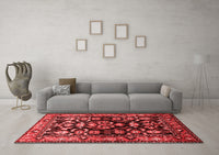 Machine Washable Persian Red Traditional Rug, wshtr601red