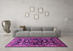 Machine Washable Persian Purple Traditional Area Rugs in a Living Room, wshtr601pur