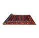 Sideview of Traditional Reddish Brown Persian Rug, tr602