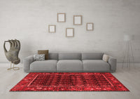 Machine Washable Persian Red Traditional Rug, wshtr602red