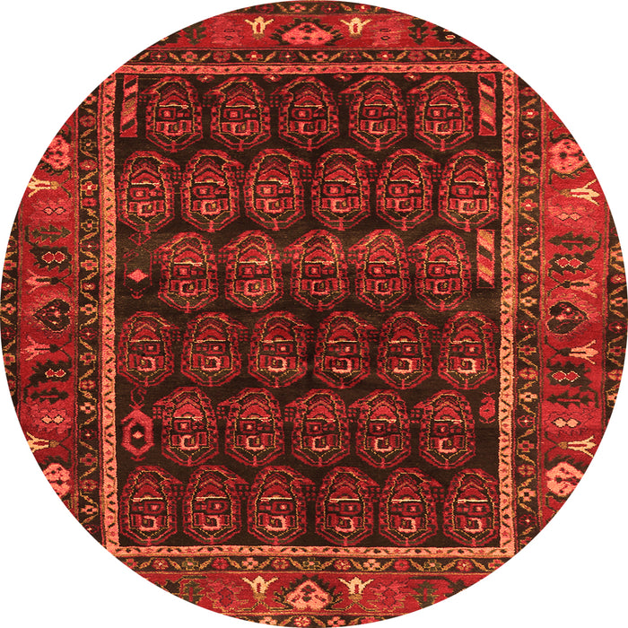 Machine Washable Persian Orange Traditional Area Rugs, wshtr602org