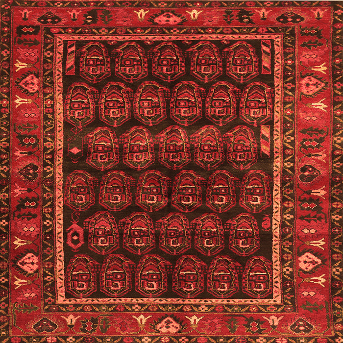 Serging Thickness of Persian Orange Traditional Rug, tr602org